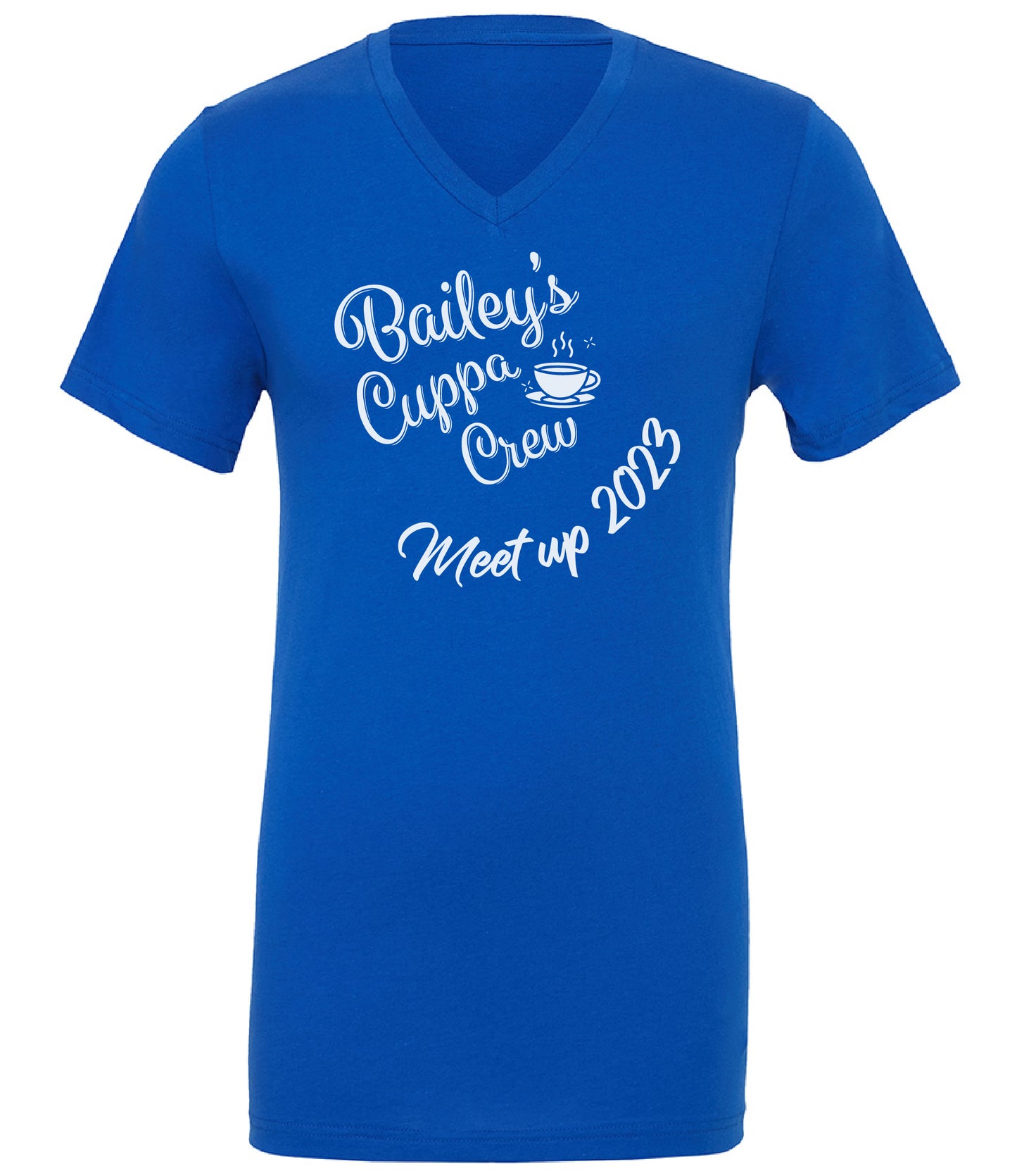 Bailey's Cuppa Crew Meet Up 2023 Large Logo V-Neck T-Shirt